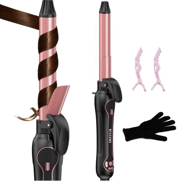 NWT Mescomb Rotating Curling Iron 1 Inch Hair Curler Auto Wand Long Beach Waves - Picture 1 of 6